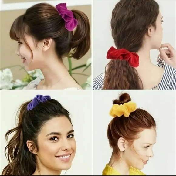 4 FOR $16 🔥White Velvet Scrunchie hair tie - Picture 2 of 5